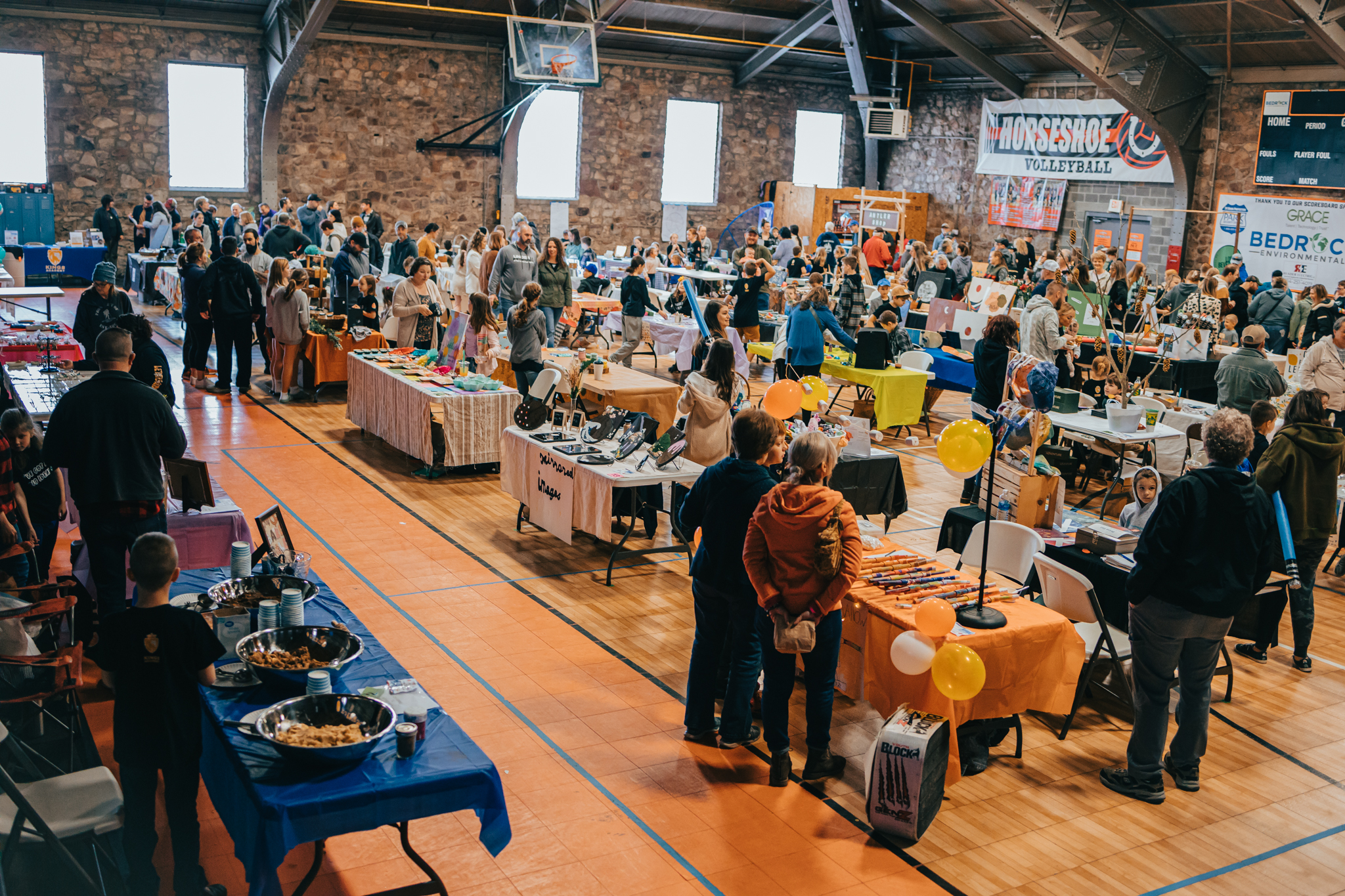 The fair marketplace in full swing at the Tyrone Armory
