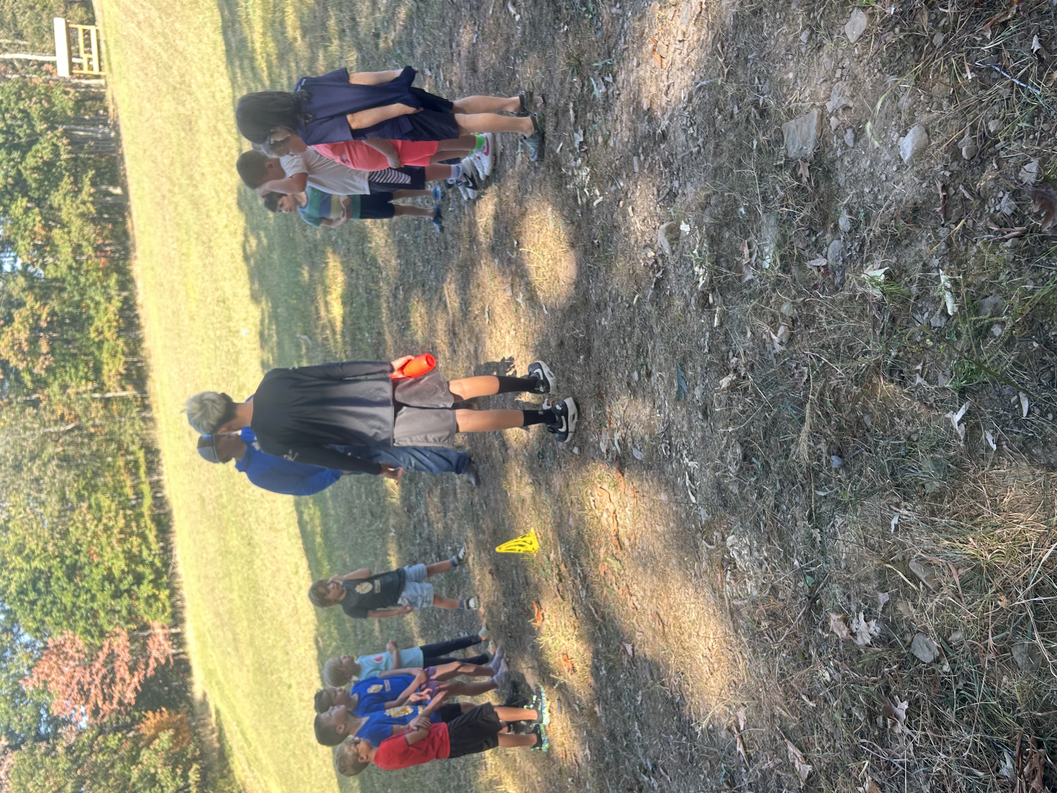 Hula hoops and games outdoors